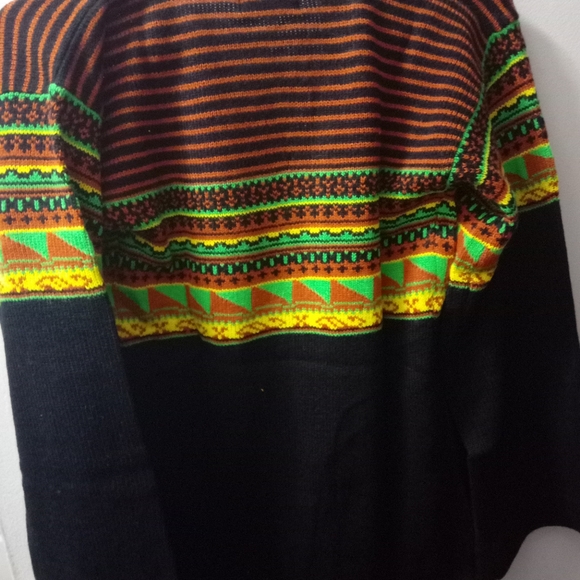 Vintage 1970's, Helen Sue, Women's, Sweater, Size S, Color Black, Yellow, Green - Picture 5 of 7
